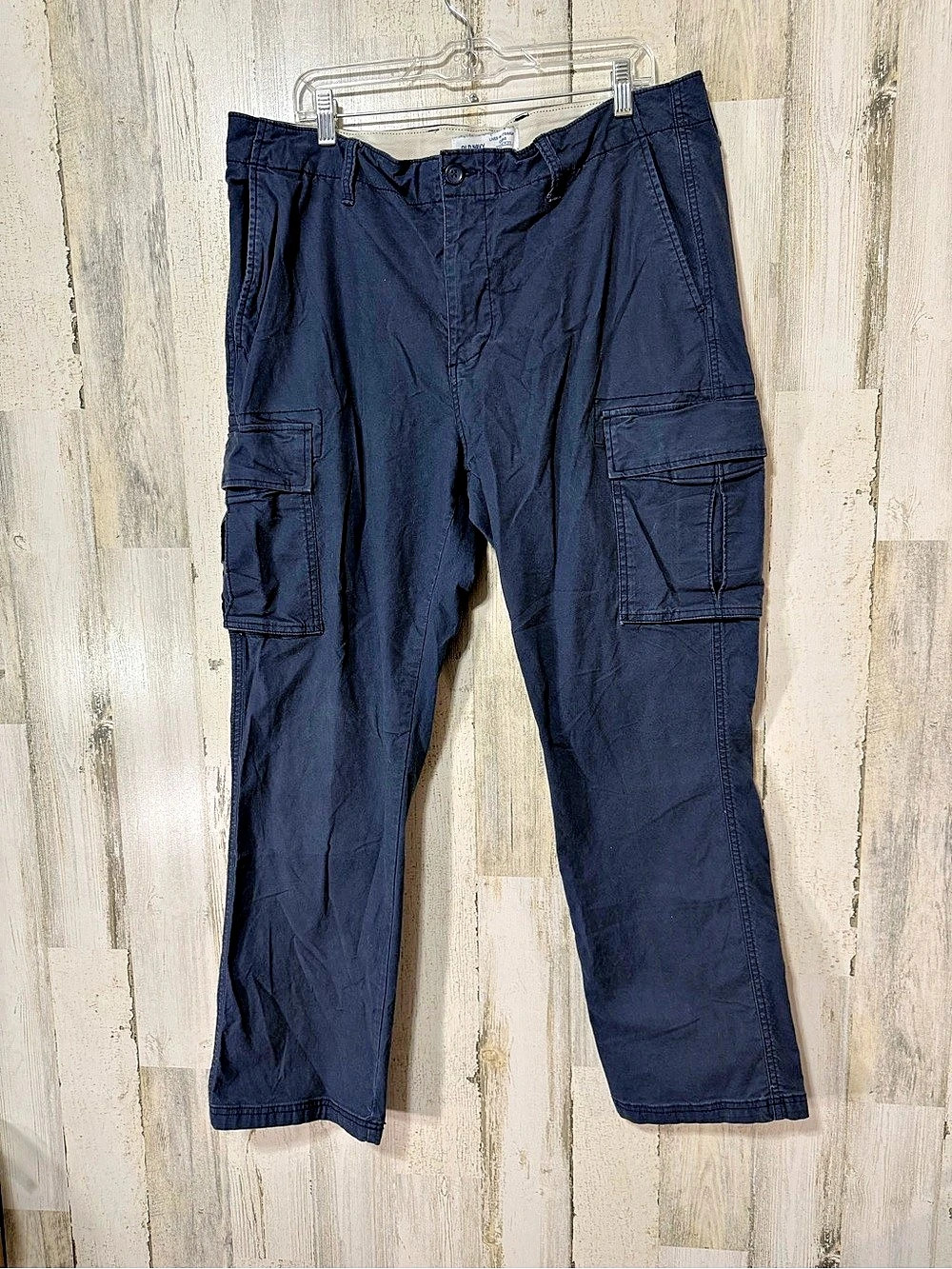 Old Navy Lived-In Straight Cargo Pants in Blue Waist 38 Like New